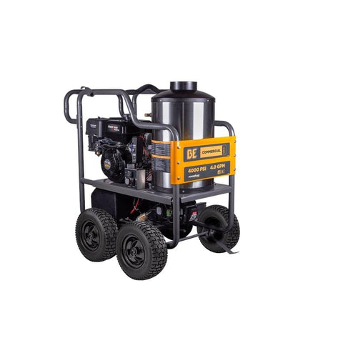 BE HW4015RA 4,000 psi - 4.0 gpm hot water pressure washer with Powerease 420 engine and AR triplex pump