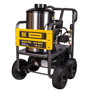 BE HW4013HG 4,000 psi - BE 4.0 gpm hot water pressure washer with Honda gx390 engine and general triplex pump