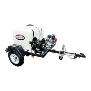 Simpson 3200 PSI at 2.8 GPM HONDA GX200 with CAT Triplex Plunger Pump Cold Water Professional Gas Pressure Washer Trailer 95000