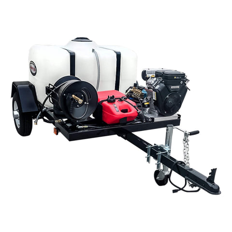 Image of Simpson 4200 PSI at 4.0 GPM VANGUARD V-Twin with CAT Triplex Plunger Pump Cold Water Professional Gas Pressure Washer Trailer 95004