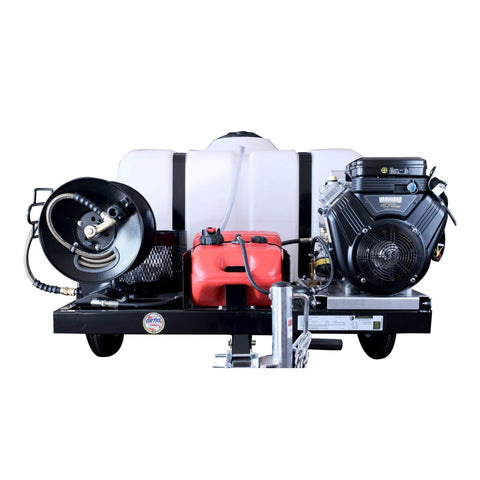 Simpson 4200 PSI at 4.0 GPM VANGUARD V-Twin with CAT Triplex Plunger Pump Cold Water Professional Gas Pressure Washer Trailer 95004