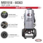 Simpson MB1518 Mini Brute MB1518 1500 PSI at 1.8 GPM with Triplex Plunger Pump Hot Water Professional Electric Pressure Washer 60363