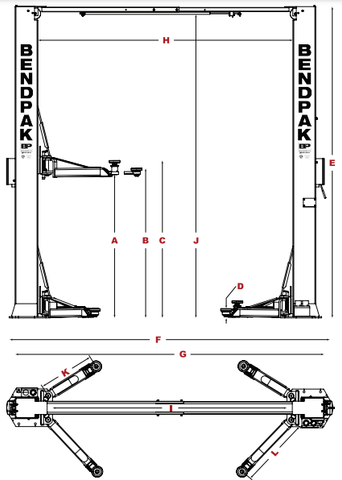Image of Bendpak | 2-Post Lift | XPR-12CL-LTA | 5175258