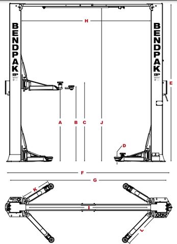 Image of Bendpak | 2-Post Lift | XPR-10XLS | 5175129
