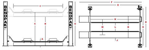 Image of Bendpak | 4-Post Lift | HDS40X | 5175178