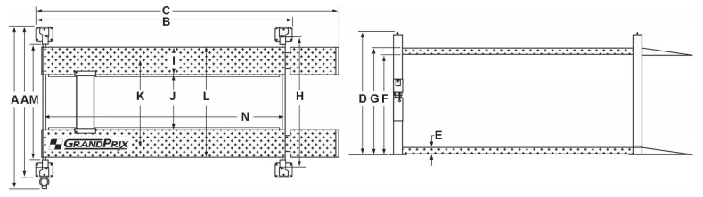 Bendpak | 4-Post Lift | GP-9F Package | GrandPrix Series | 5175254