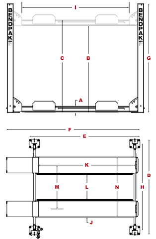 Image of Bendpak | 4-Post Lift | HD-7PXW | 5175516