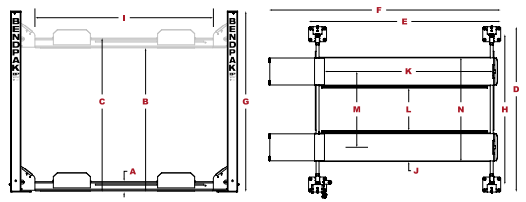 Bendpak | 4-Post Lift | HD-9XW | 5175863