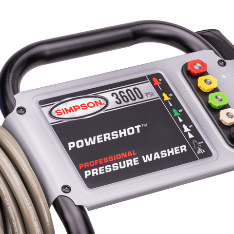 Image of SIMPSON PS6099 PowerShot PS60995 3600 PSI at 2.5 GPM HONDA GX200 Cold Water Gas Pressure Washer 60996