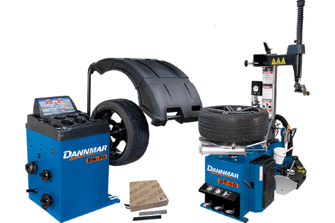 Image of Dannmar Changer + Balancer + Weights Package Deal: (1) DT-50 + (1) DB-70 + (1) Tape Weight Rolls / Blk. & Slv. 1400 pc. 5140163
