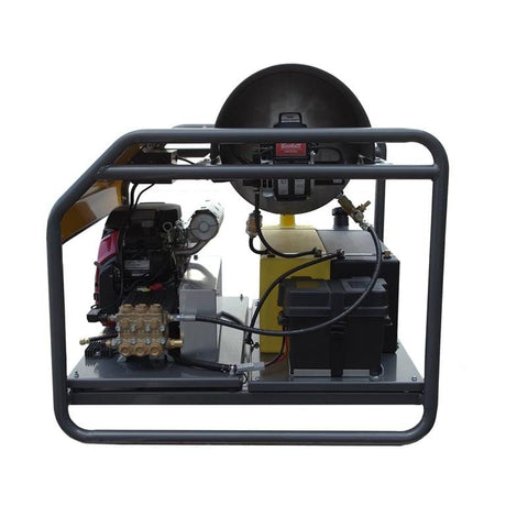 Image of BE HW3524HG12V Industrial Series 3,000 PSI 5.5GPM 690cc Honda GX690 Engine Gas Skid Mount Hot Water Pressure Washer