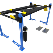 Image of Dannmar D4-9X Package 9K Capacity 4-Post / High Rise Ext. Length / Incl. Caster Kit, Drip Trays and Alu. Ramps 5175321